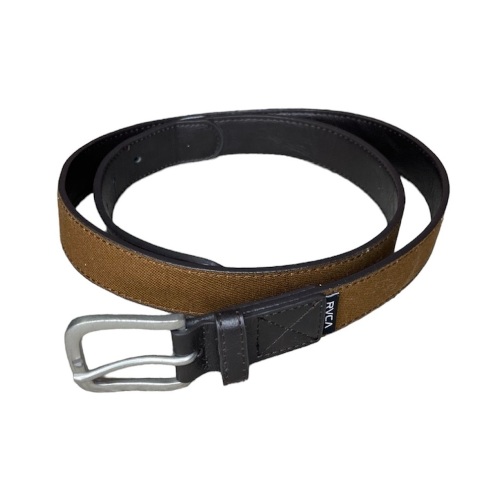 RVCA canvas and leather belt
